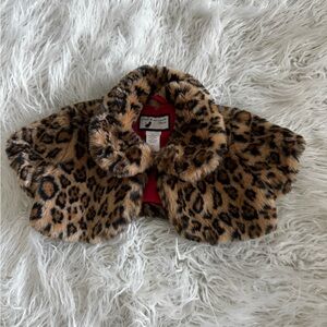 Janie and Jack Leopard Faux Fur Jacket/shrug